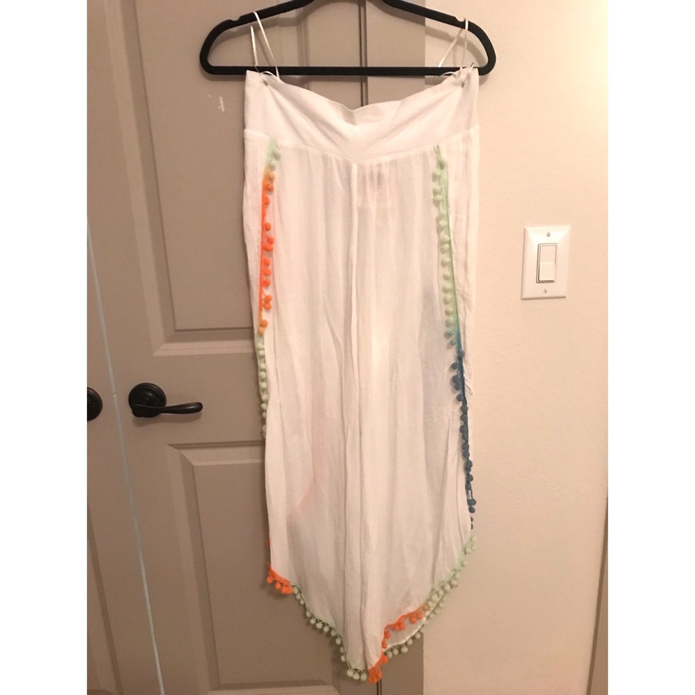 NWOT Split Leg Pom Palazzo Pant